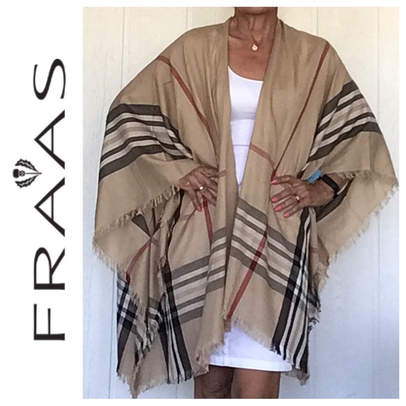 FRAAS TARTAN PLAID BLANKET WRAP NWT - Picture 2 of 13